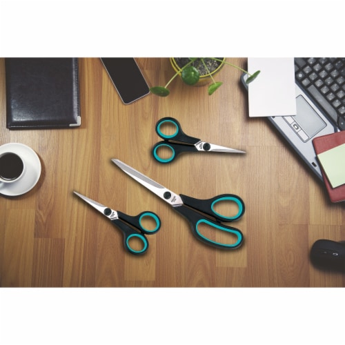 Maxam Household Scissor Set with Soft-Touch Handels for a Safe Comfortable Grip 3-Pieces Perspective: bottom