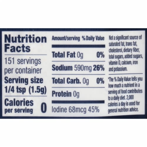 Morton® Iodized Salt Shakers Perspective: bottom