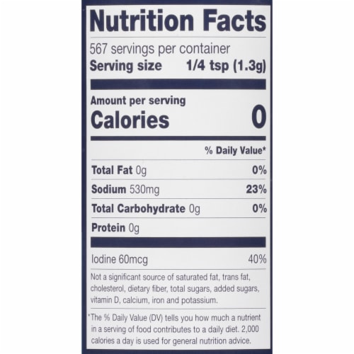 Morton® Iodized Sea Salt Perspective: bottom