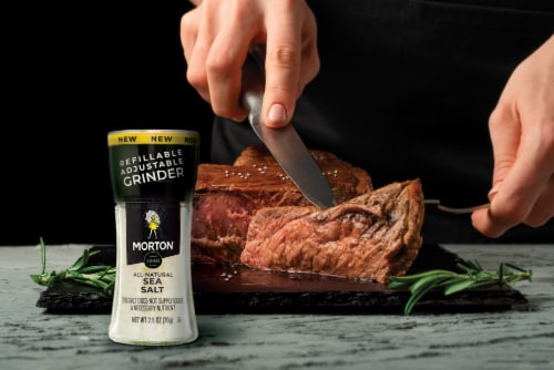 Morton® Sea Salt Refillable Grinder Perspective: bottom