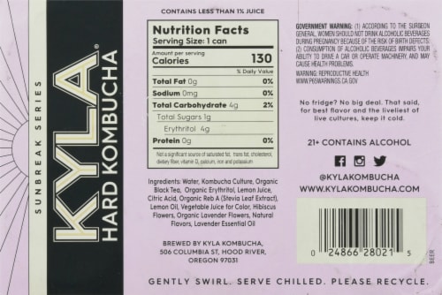 KYLA ® Sunbreak Series Lavender Lemonade Hard Kombucha Perspective: bottom