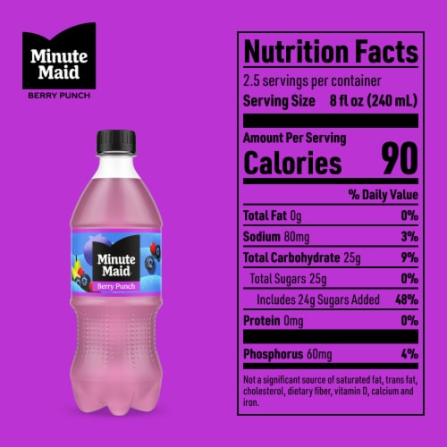 Minute Maid Berry Punch Bottle Perspective: bottom