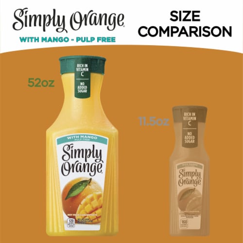 Simply All Natural Orange Juice With Mango Perspective: bottom