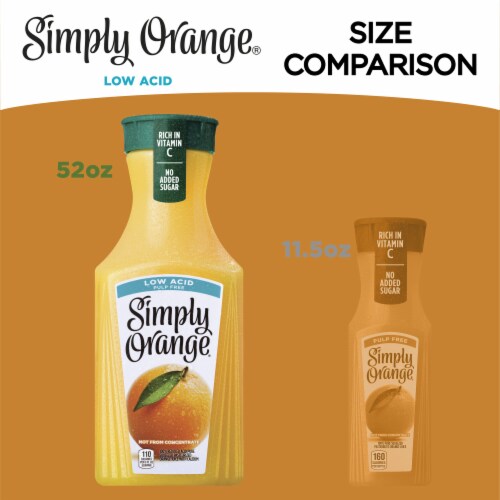 Simply Low Acid All Natural Orange Juice Perspective: bottom