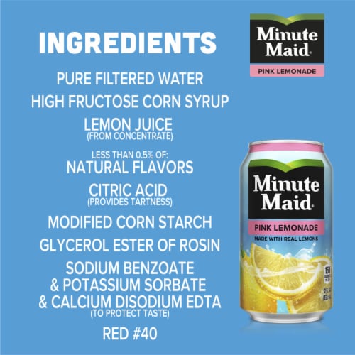 Minute Maid® Pink Lemonade Fruit Drink Cans Perspective: bottom