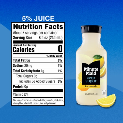 Minute Maid Zero Sugar Lemonade Fruit Juice Drink Perspective: bottom