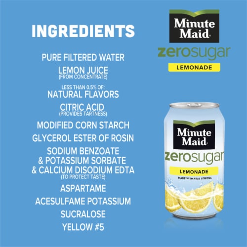 Minute Maid Zero Calorie Lemonade No Sugar Added Perspective: bottom