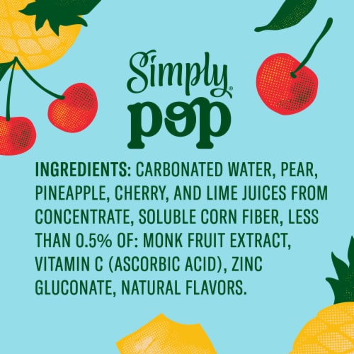Simply POP Fruit Punch Prebiotic Soda Can Perspective: bottom