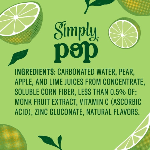 Simply POP Lime Prebiotic Soda Can Perspective: bottom