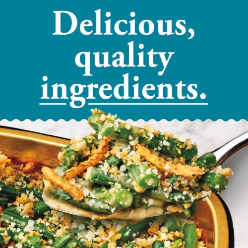 Home Bake 425°/:30 Green Bean Casserole Frozen Family Meal Veggie Dish Perspective: bottom