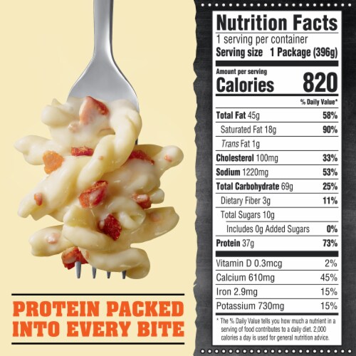 Devour Big Bowl White Cheddar Mac & Cheese with Bacon, Box Perspective: bottom