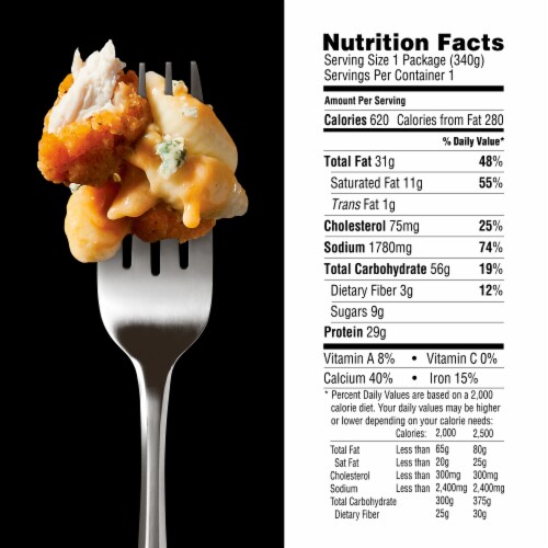 DEVOUR Buffalo Style Chicken Mac & Cheese Frozen Meal Perspective: bottom
