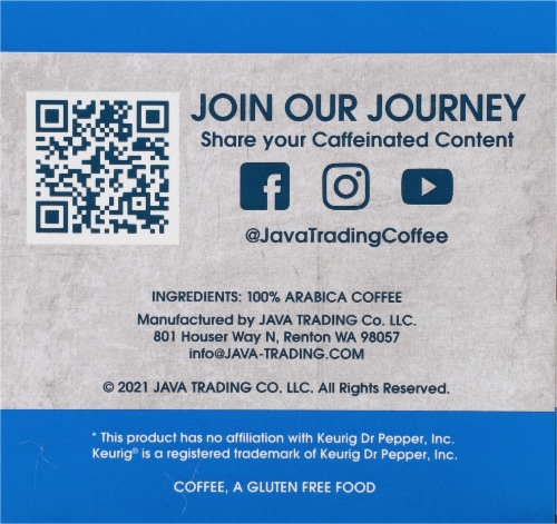 Java Trading Costa Rica La Sonrisa Single Serve Coffee Pods Perspective: bottom