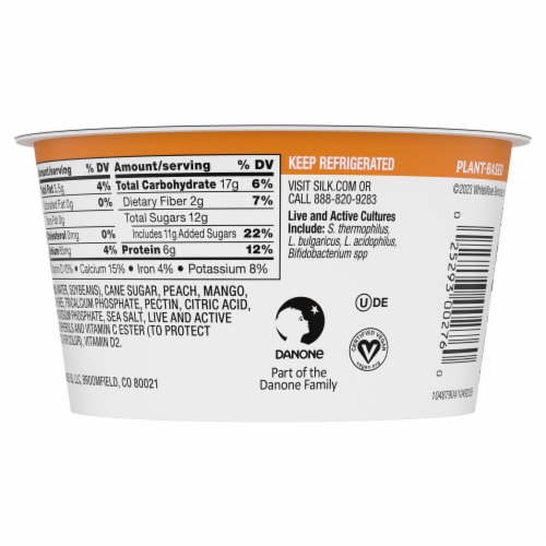 Silk Peach Mango Soy Milk Yogurt Alternative Cup Perspective: bottom