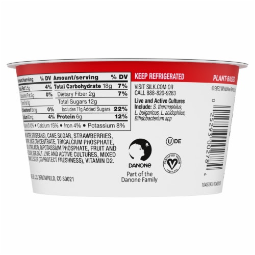 Silk Strawberry Soy Milk Yogurt Alternative Cup Perspective: bottom