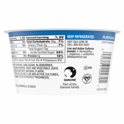 Silk Blueberry Soy Milk Yogurt Alternative Cup Perspective: bottom