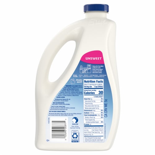 Silk Dairy Free Unsweeted Original Almond Milk Perspective: bottom