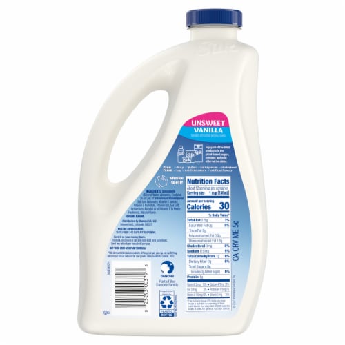 Silk Dairy Free Unsweetened Vanilla Almond Milk Perspective: bottom