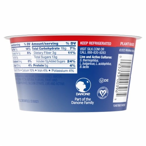 Silk Strawberry Almond Milk Yogurt Alternative Cup Perspective: bottom