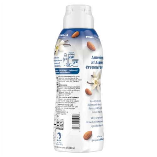 Silk Dairy Free Vanilla Almond Coffee Creamer Perspective: bottom