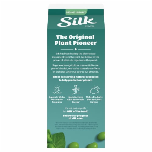 Silk Organic Unsweetened Soymilk Perspective: bottom