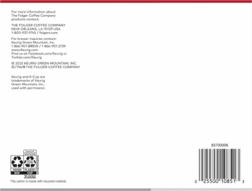 Folgers Classic Medium Roast K-Cup® Coffee Pods Perspective: bottom