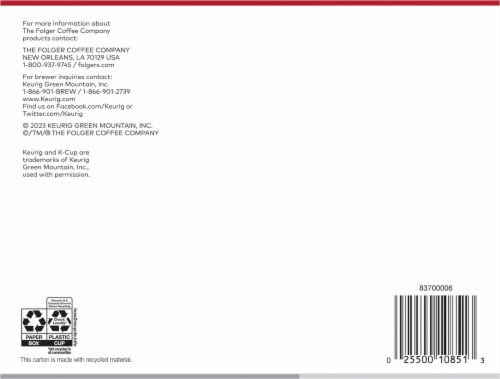 Folgers Classic Medium Roast K-Cup® Coffee Pods Perspective: bottom