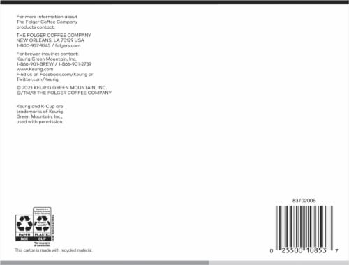 Folgers® Black Silk Dark Roast K-Cup® Coffee Pods Perspective: bottom