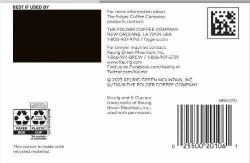 Folgers® Caramel Drizzle Flavored Keurig K-Cup Coffee Pods Perspective: bottom
