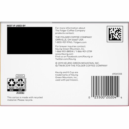 Folgers® Morning Cafe® Light Roast K-Cup Coffee Pods Perspective: bottom
