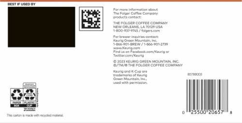 Folgers® Colombian Medium Roast K-Cup® Coffee Pods Perspective: bottom