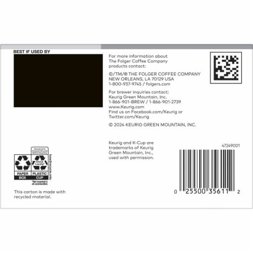 Folgers® Black Silk Coffee K-Cup® Pod Multipack Perspective: bottom