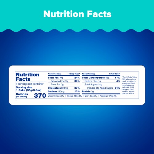 Tastykake Coconut Juniors, 4 Count, 4 Individually Wrapped Coconut Topped Snack Cakes Perspective: bottom