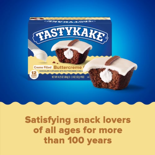 Tastykake Buttercreme Cupkakes Buttercreme Iced Chocolate Cupcakes Perspective: bottom