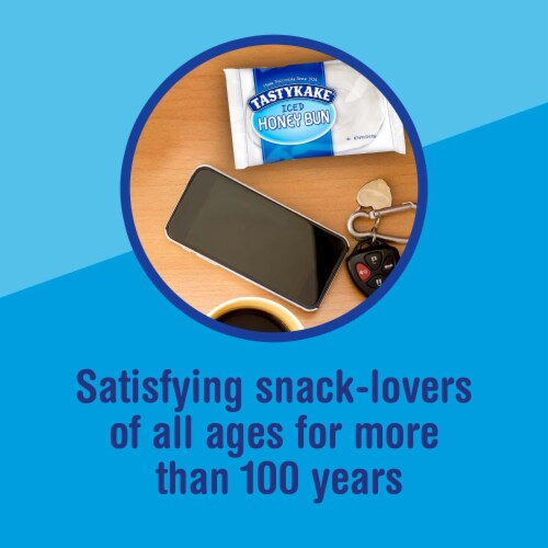 Tastykake Iced Honey Bun Individually Wrapped Pastry Snack Perspective: bottom