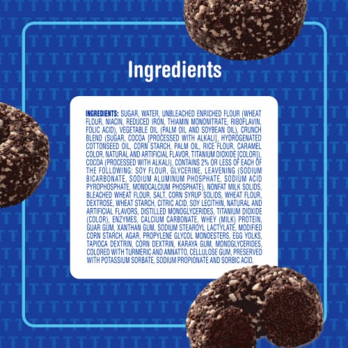 Tastykake Scoop Shop Cookies and Creme Mini Donuts Crunch Topped Chocolate Donuts Perspective: bottom