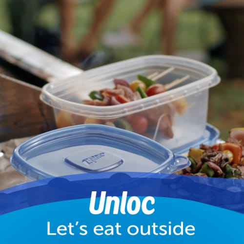 Ziploc Smart Snap Containers & Lids, Divided, Rectangle - 2 container & lids