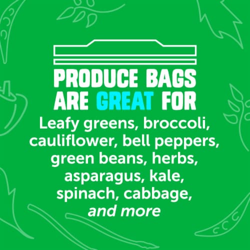Ziploc® Brand Gallon Produce Storage Bags, Breathable Bag, Moisture Control, 15 count Perspective: bottom