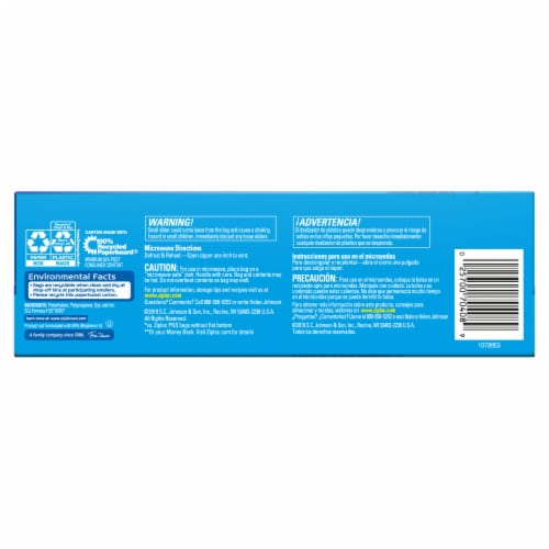 Ziploc® Quart Freezer Slider Bags Perspective: bottom