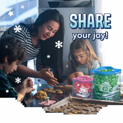 Ziploc® Holiday Quart Zip Top Storage Bags Perspective: bottom
