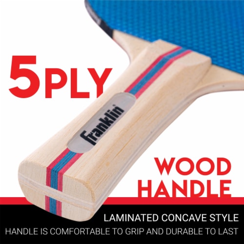 Franklin Two Player Table Tennis Paddle Set - Blue/Red Perspective: bottom