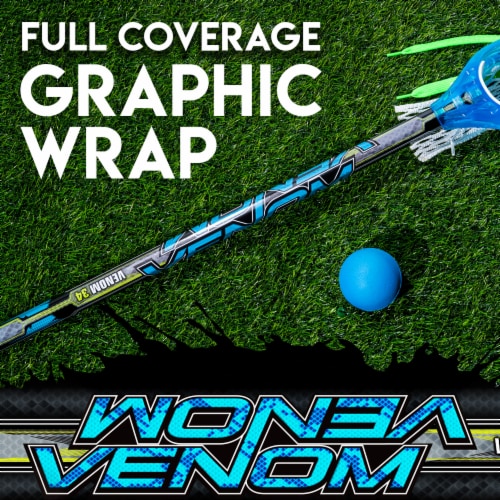 Franklin Sports Mini Lacrosse Stick - Blue Perspective: bottom