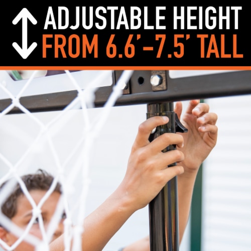Franklin Adjustable Basketball Hoop - Black/White Perspective: bottom