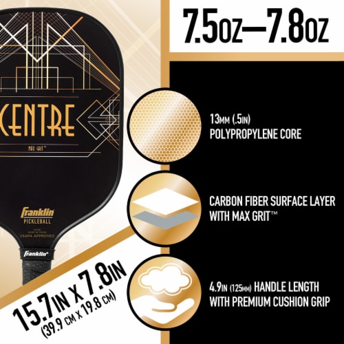 Franklin Centre Polypropylene Pickleball Paddle Perspective: bottom