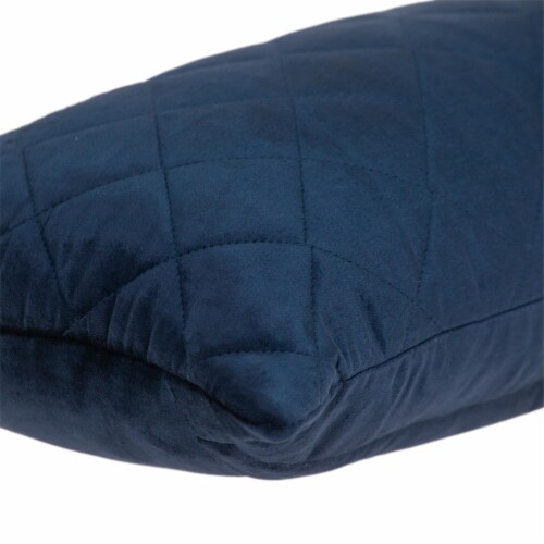 Parkland Collection Milo Transitional Navy Throw Pillow Perspective: bottom