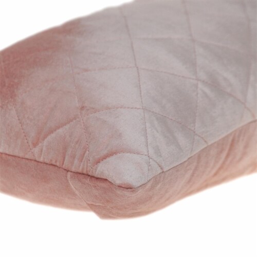 Parkland Collection Milo Transitional Pink Throw Pillow Perspective: bottom