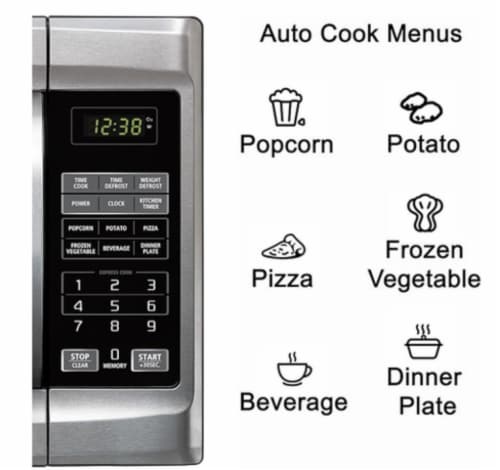 Emerson Professional Series Stainless Steel Microwave Oven - Silver Perspective: bottom