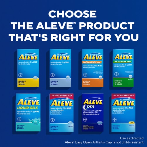 Aleve® PM Pain Reliever & Nighttime Sleep-Aid Caplets Perspective: bottom