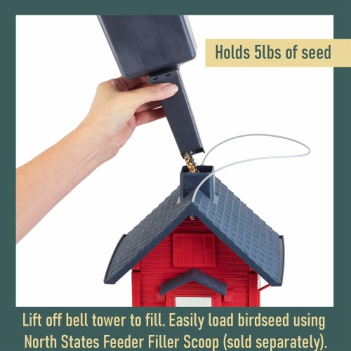 North States Lil Red School House Village Collection Bird Feeder  9084 Perspective: bottom