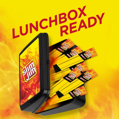 Slim Jim Spicy Snack Size Sticks Meat Snack Perspective: bottom